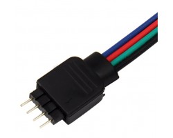 Conector 4 pin conexión tira LED RGB con cable